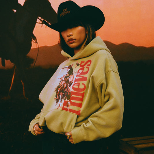 Thieves Oversized Hoodie - Khaki Grn