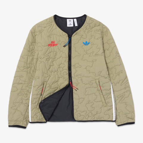 zipped open adidas Originals Drop 3 Quilted Liner Jacket