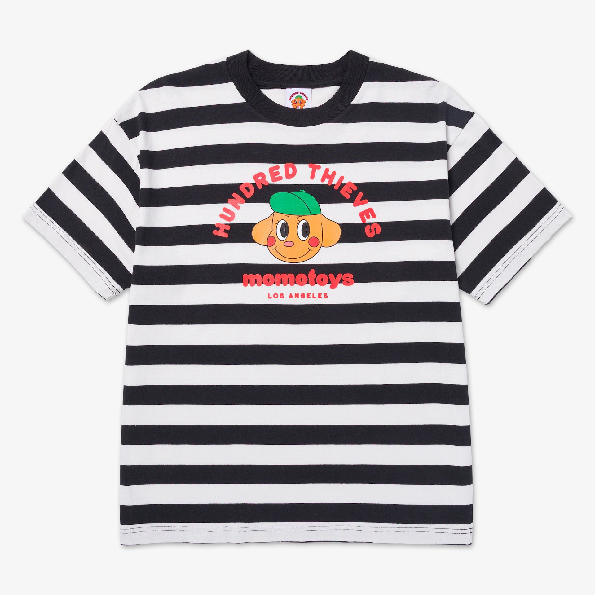 Momotoys + 100T - Where's Momo Stripe T-Shirt
