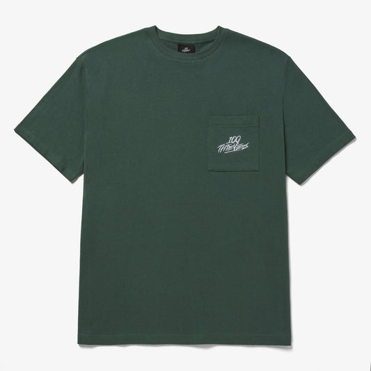 Front of Foundations FW'23 SS Pocket T-Shirt - Forest