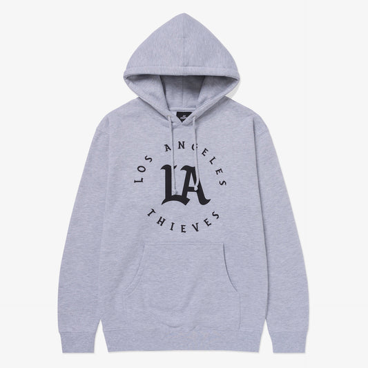 Core Hoodie in Heather Grey - Front View - 100 Thieves