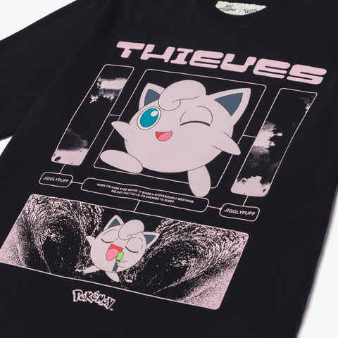 Front graphic on Jigglypuff T-Shirt - Black