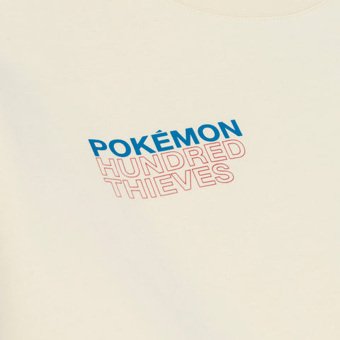 logo detail on Gyarados Crewneck - Cream