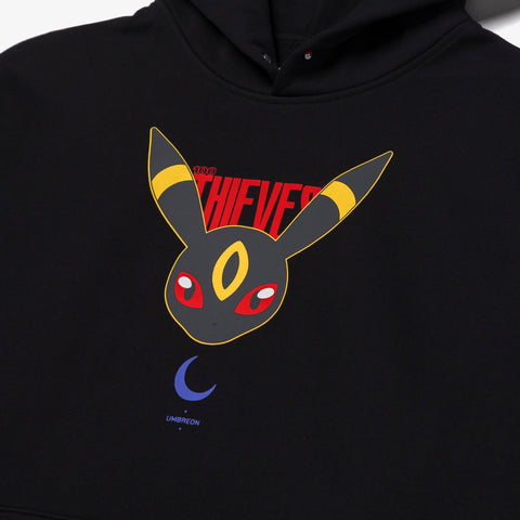 Front graphic on Umbreon Hoodie - Black