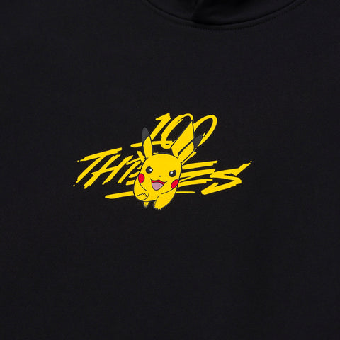 logo detail on Pikachu Electric Hoodie - Black