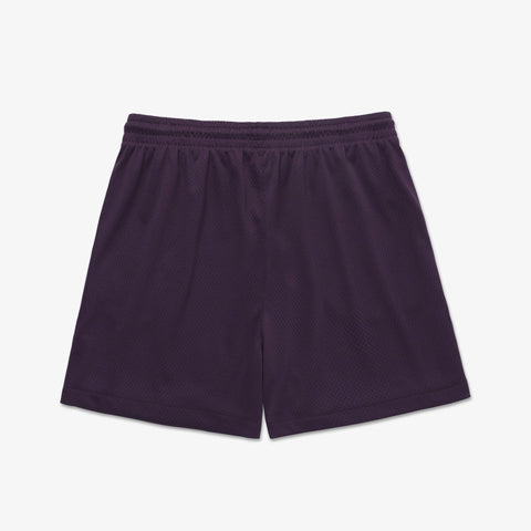 back of Foundations SS'24 Mesh Short - Plum