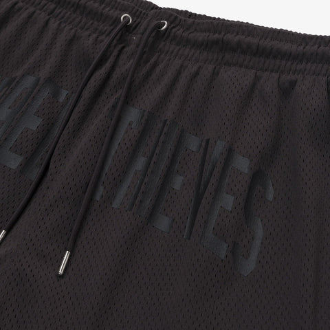 100 thieves logo on Foundations SS'24 Mesh Short - Graphite