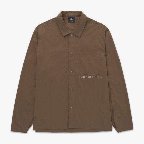 front of Foundations SS'24 Nylon Shirt - Brown