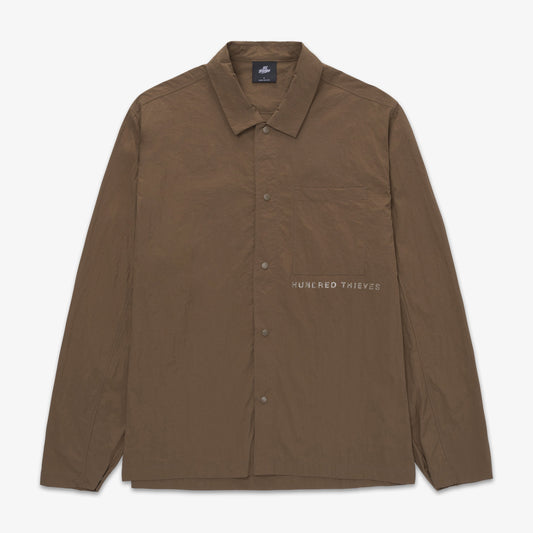 front of Foundations SS'24 Nylon Shirt - Brown
