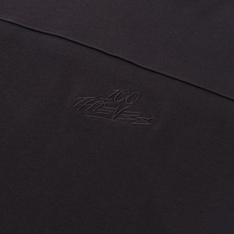 100 thieves logo on Foundations SS'24 Hockey Longsleeve - Graphite