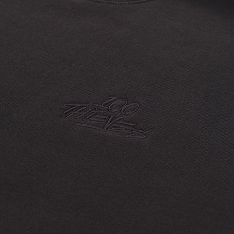 100 thieves logo on Foundations SS'24 Crewneck - Graphite