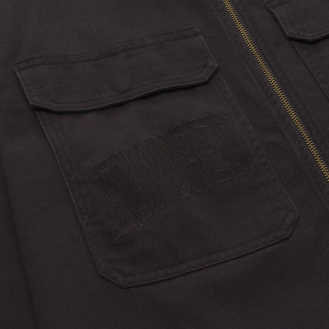 100 Thieves detail on Foundations SS'24 Cotton Twill Jacket - Graphite