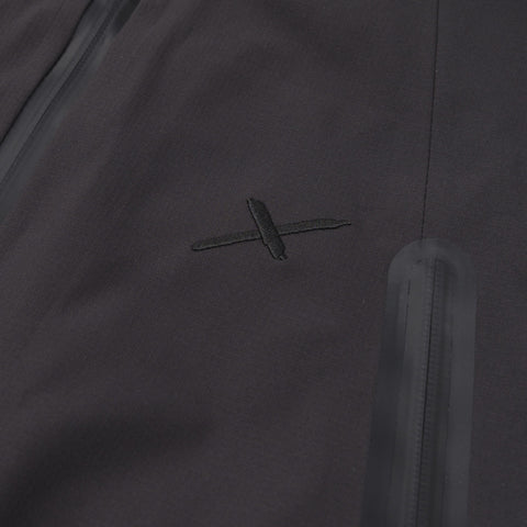 X logo on Foundations SS'24 3L Shell Jacket - Graphite