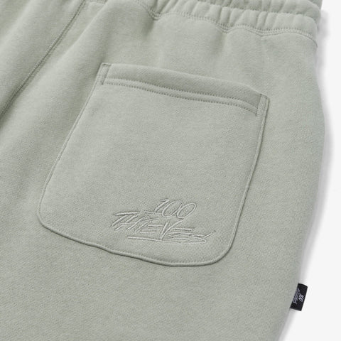 back pocket detail on Foundations SS'24 Sweatpant - Stonewash Green