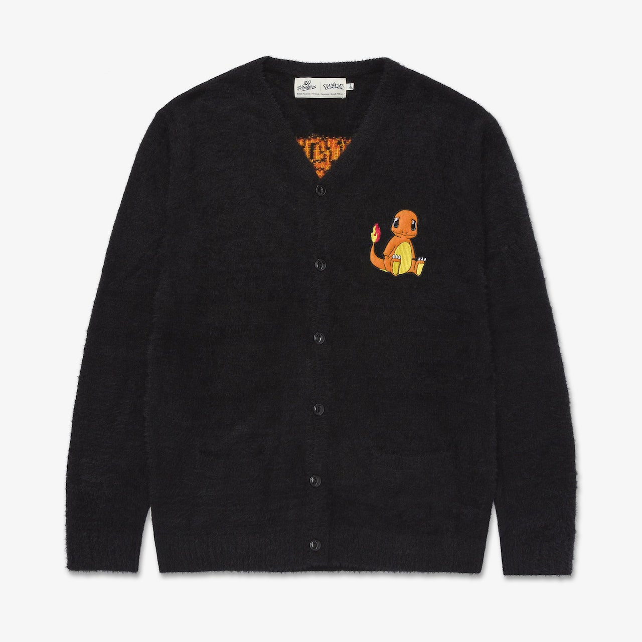 Pokémon 100 Thieves Charmander Cardigan Black