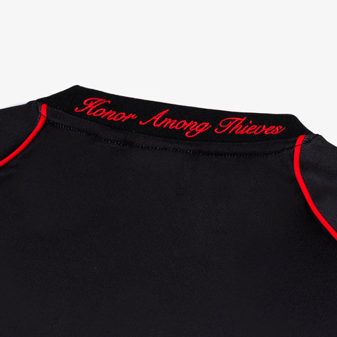 Honor Among Thieves writing on adidas Originals 2025 Worlds Jersey