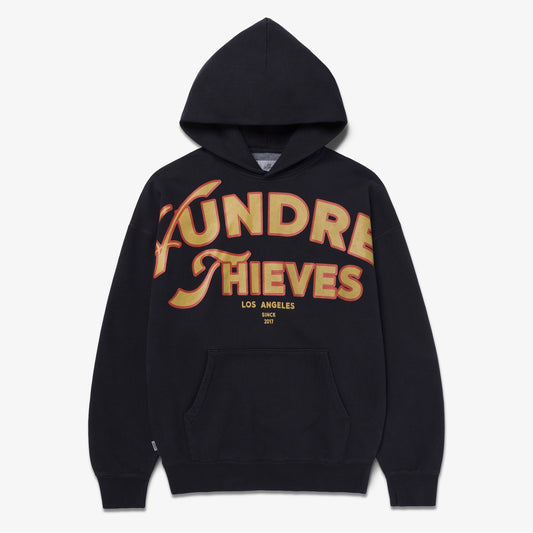 Front of Since Oversized Hoodie - Washed Black