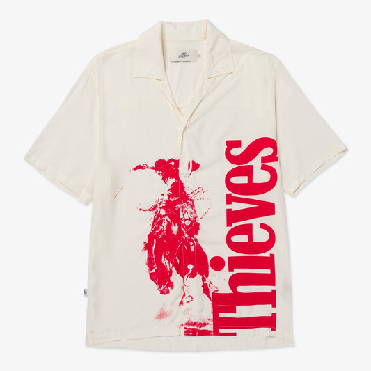 Front of Rodeo SS Button Up - Cream