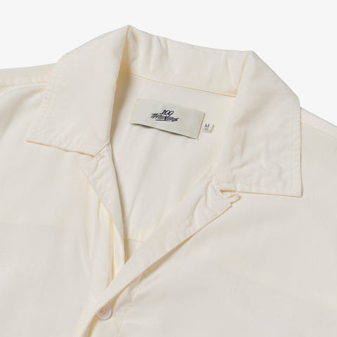 Collar detail on Rodeo SS Button Up - Cream