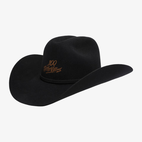 Side of Deadeye Cowboy Hat - Black