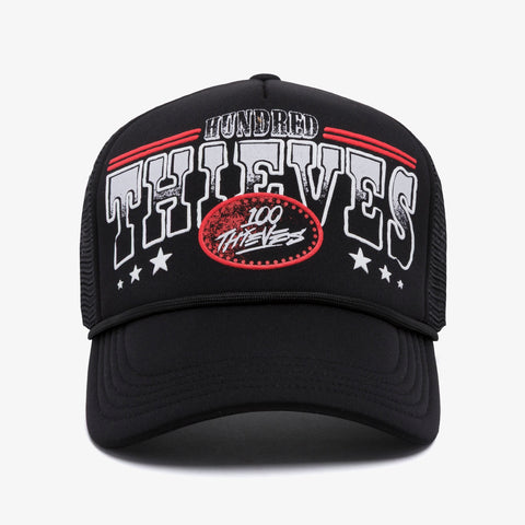 Front of Since Trucker Hat - Black