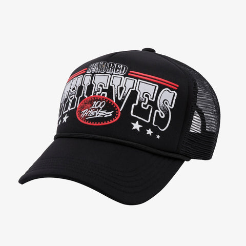Side detail on Since Trucker Hat - Black