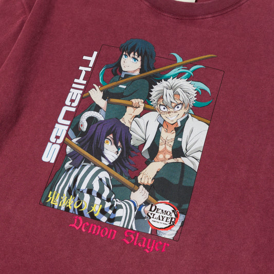 Mahagony t-shirt with 'Demon Slayer' graphic featuring three characters