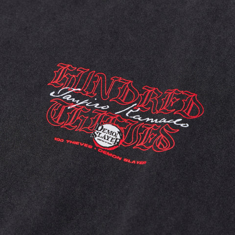 Logo on Tanjiro T-shirt - Vintage Black