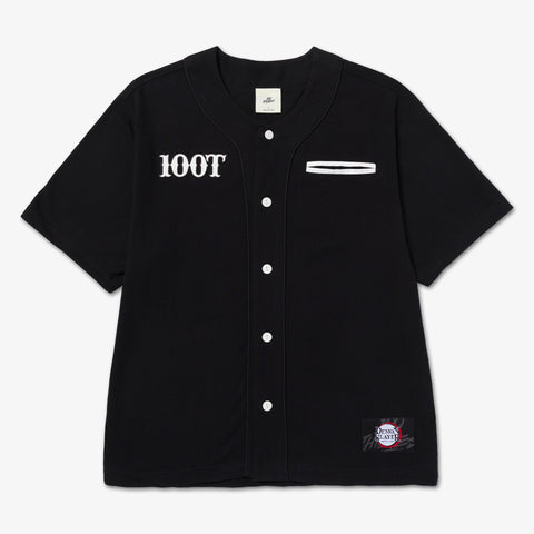 Front of Demon Slayer Baseball Shirt - Black