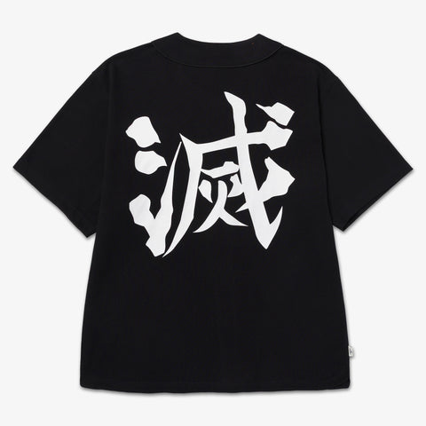 Back of Demon Slayer Baseball Shirt - Black