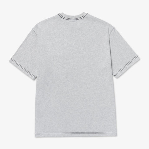 Back of Oversized Pocket T-shirt - Ash Heather