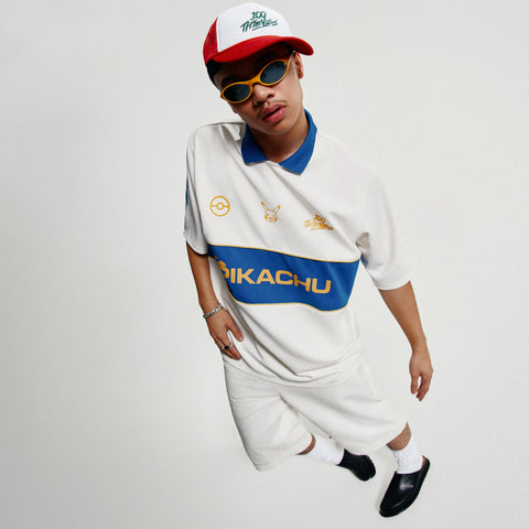 Logan in Pikachu Jersey - Cream