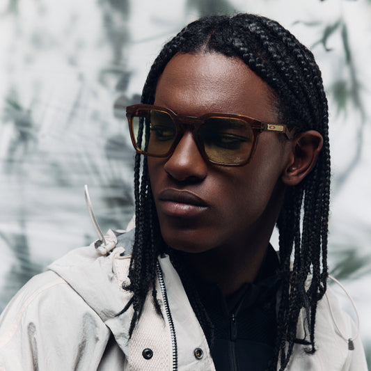 Model wearing HSTN SQ 100 Thieves Collection