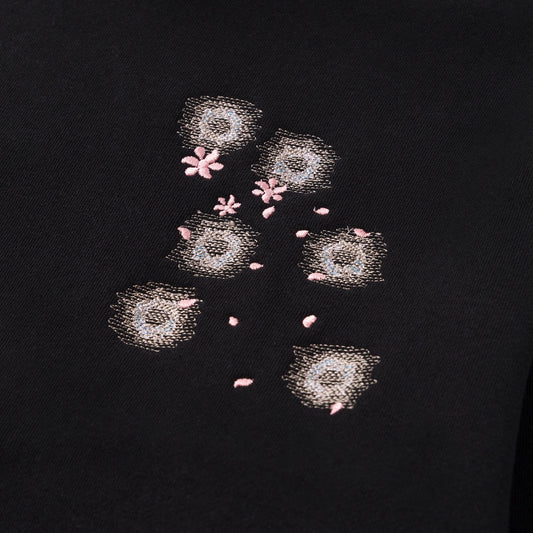 detailed on detailed design on Sakura Drive by Hoodie - Black