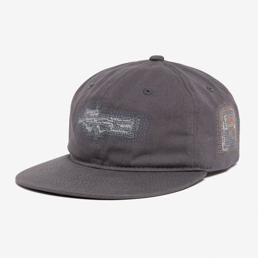 side profile of Short Sited Hat - Black