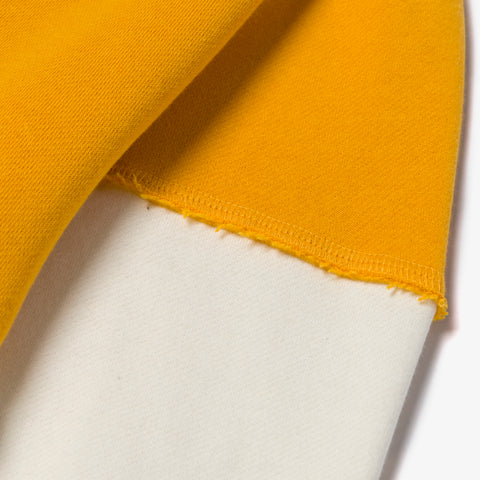 sleeve detail on Upcycle Hoodie - Ylw/Crm/Brn
