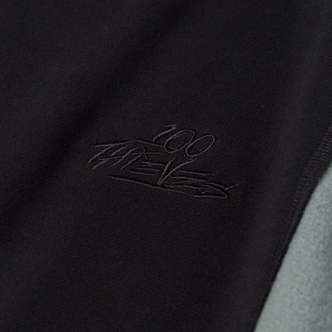 logo on Upcycle Crewneck - Blk/Grn