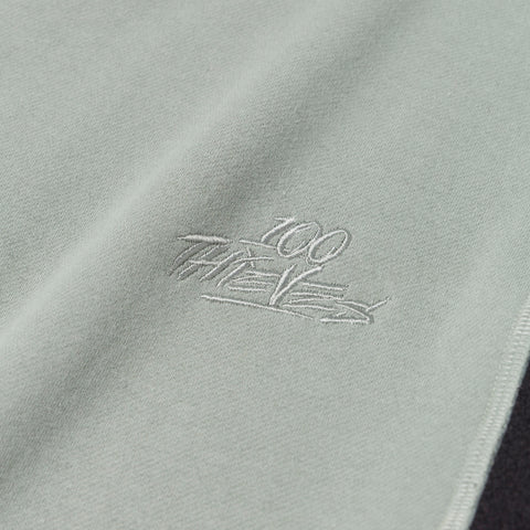 logo on Upcycle Crewneck - Grn/Blk
