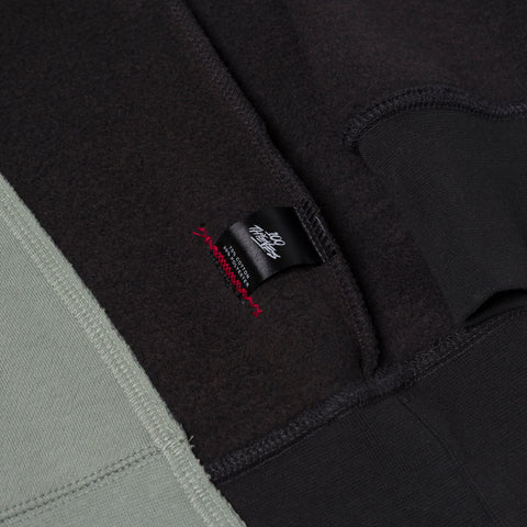 tag detail on Upcycle Crewneck - Grn/Blk