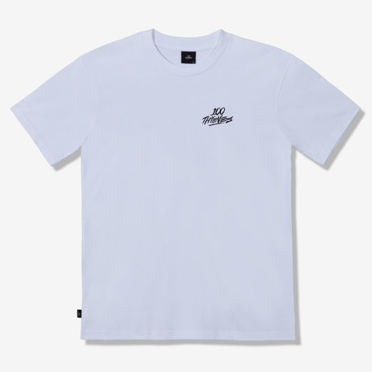 100 Thieves Foundation midweight combed cotton jersey T-shirt in white