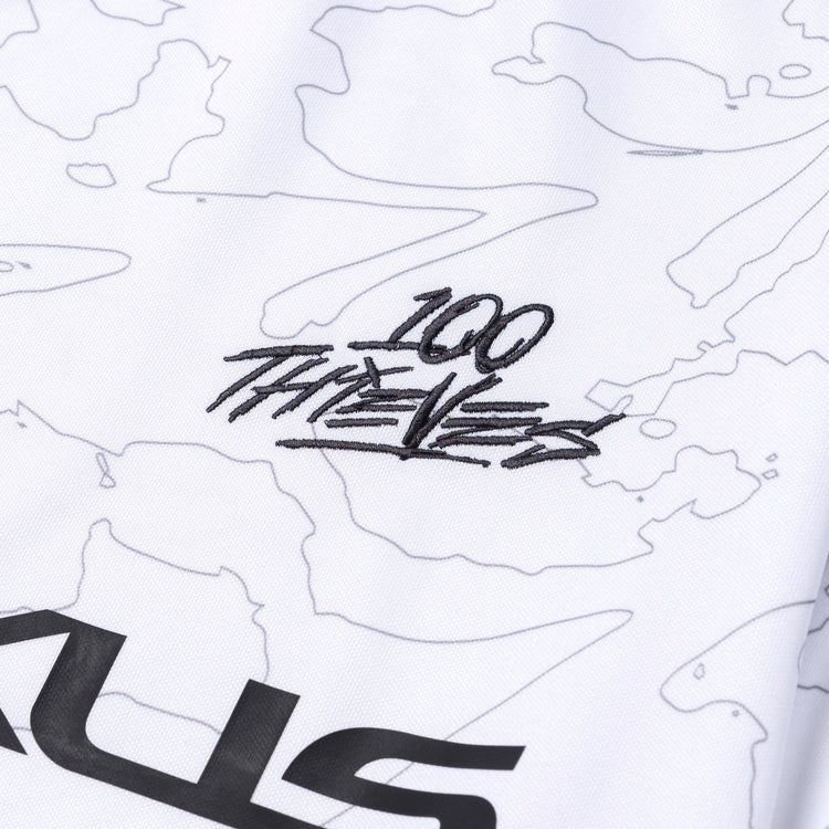 100 thieves logo on adidas Originals 2025 Primary Jersey