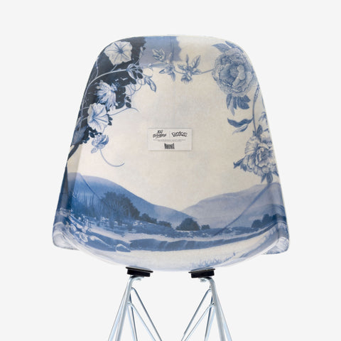 Back plaque detail on Pokemon + 100 Thieves By Modernica Case Study Shell Chair - Squirtle
