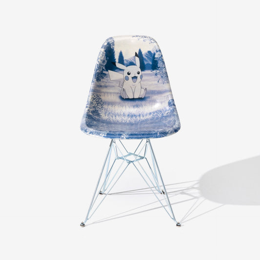 Front of Pokemon + 100 Thieves By Modernica Case Study Shell Chair - Pikachu