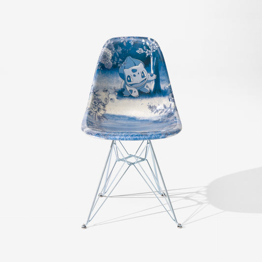 Front of Pokemon + 100 Thieves By Modernica Case Study Shell Chair - Bulbasaur