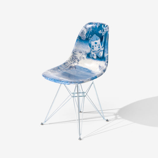 Side of Pokemon + 100 Thieves By Modernica Case Study Shell Chair - Bulbasaur