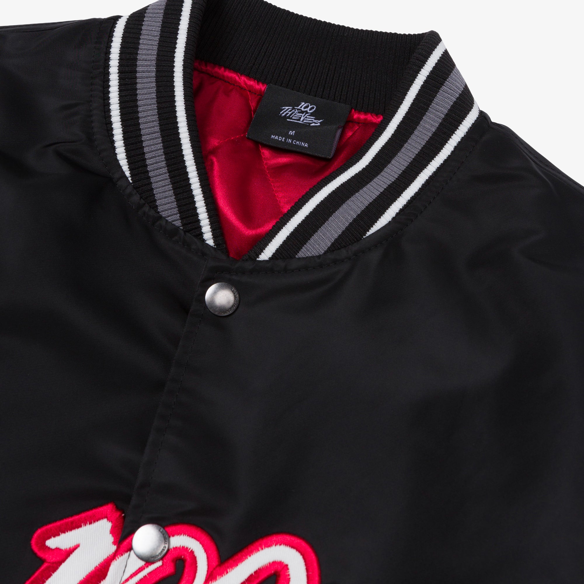 Deals 100 Thieves black bomber jacket