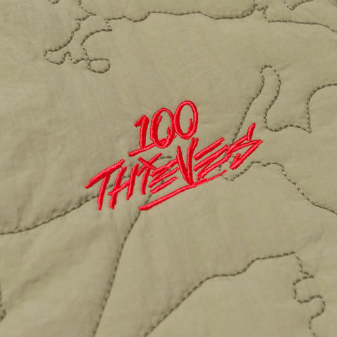100 thieves logo on adidas Originals Drop 3 Quilted Liner Jacket