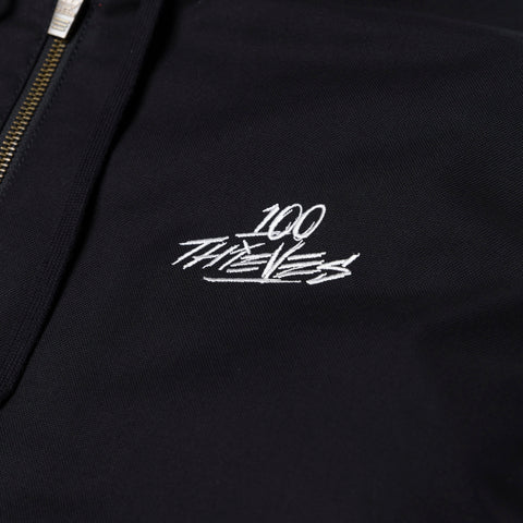 100 thieves logo on adidas Originals Jacket