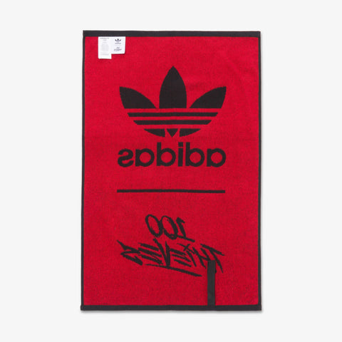 adidas and 100 thieves logo on adidas Originals SS’24 Towel