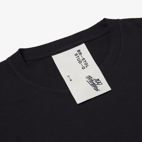 Tag detail on 100T X Bristol Studio T-shirt - Black